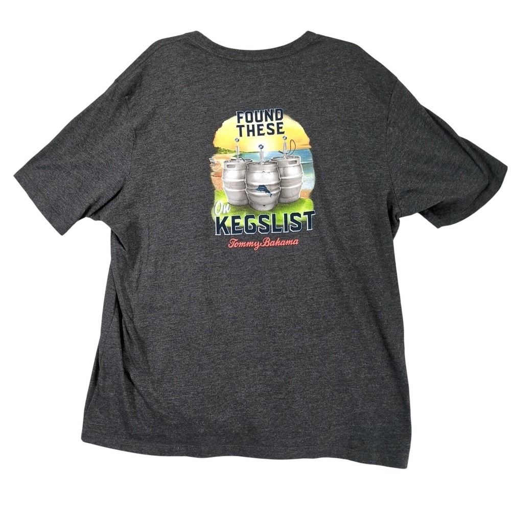 Tommy Bahama Found These on Kegslist Gray T-Shirt Mens XL Beer Graphic Resort